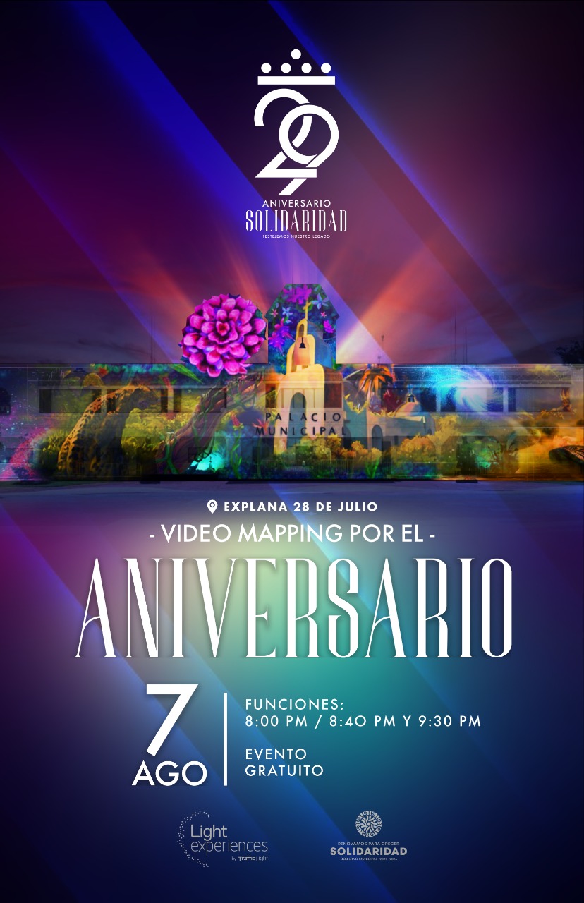 Continúa celebración del 29 Aniversario con Video Mapping
