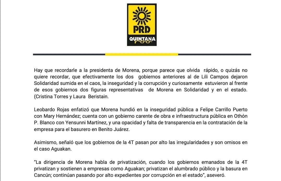 PAN-PRD- PRI: ¡No permitiremos que vuelvan a saquear a Solidaridad; oposición defienden a Lili Campos de Morena